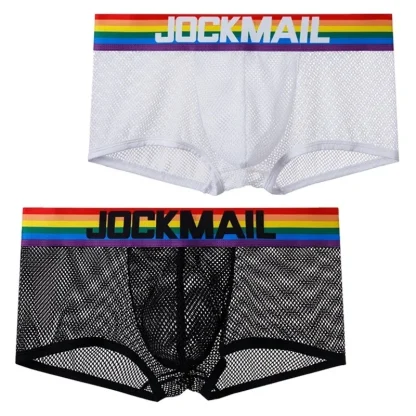 Rainbow Waistband Mesh Brief - Image 6