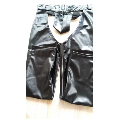 Men's Sexy Cutout Black Pants - Image 4