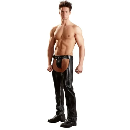 Men's Sexy Cutout Black Pants - Image 2