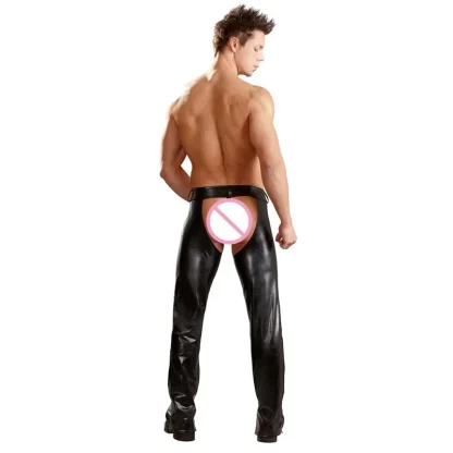 Men's Sexy Cutout Black Pants - Image 3